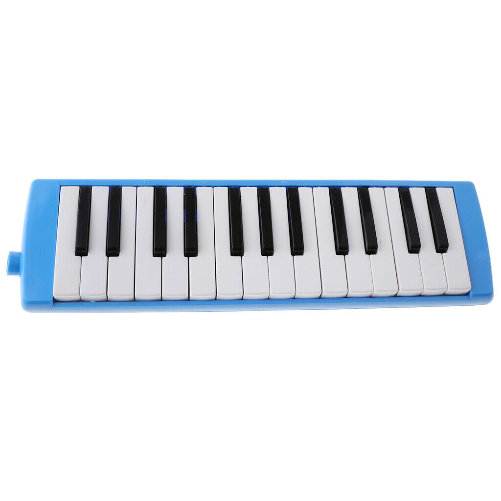 27 Key Melodica Instrument With Mouthpiece Air Piano Keyboard, Red Carrying Bag
