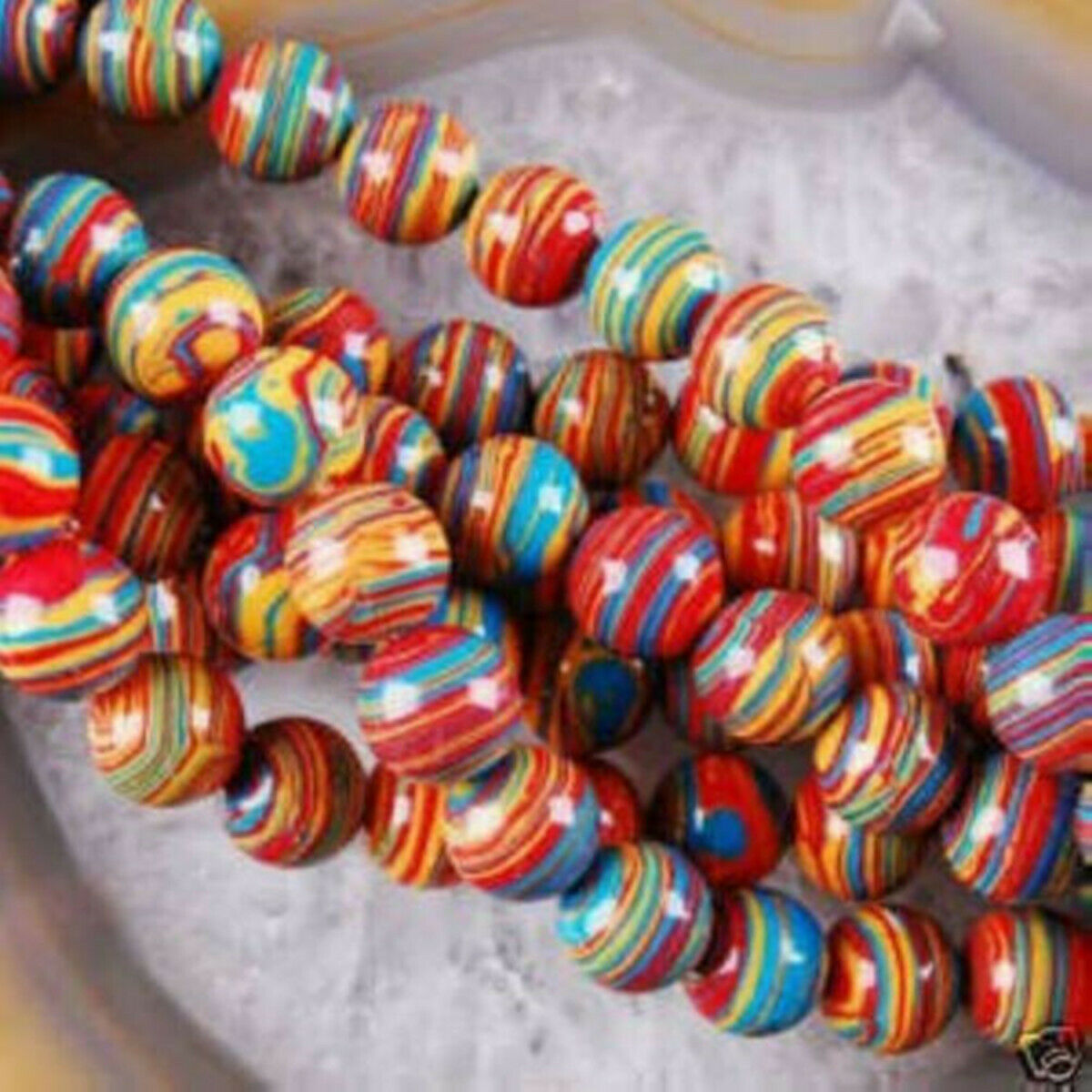 Natural 6mm Red Turkey Turquoise Gemstone Round Loose Bead 15'' Aaa++