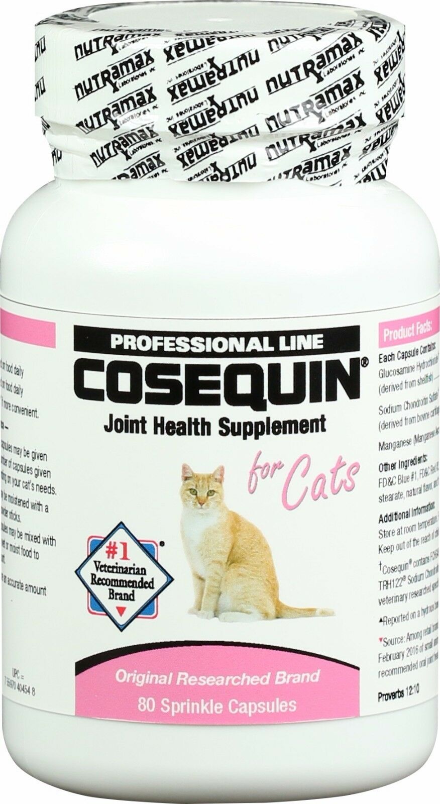 Nutramax Cosequin Sprinkle Capsules For Cats (80 Ct) New 01/2025
